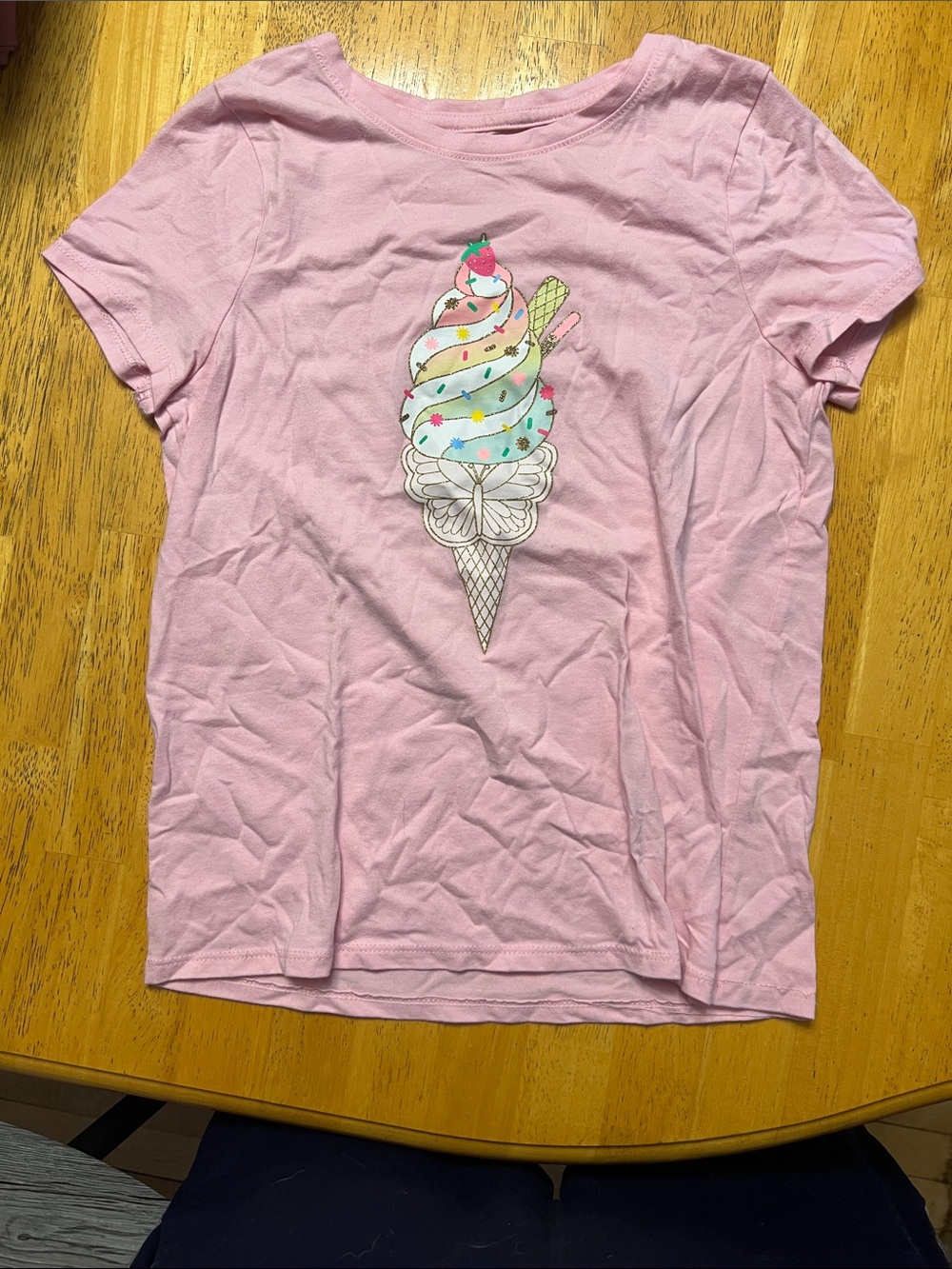 Girls' Pink Ice Cream Graphic Tee